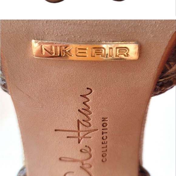 Cole Haan peep toe heals with Nike Air soles 8.5 - Picture 4 of 4